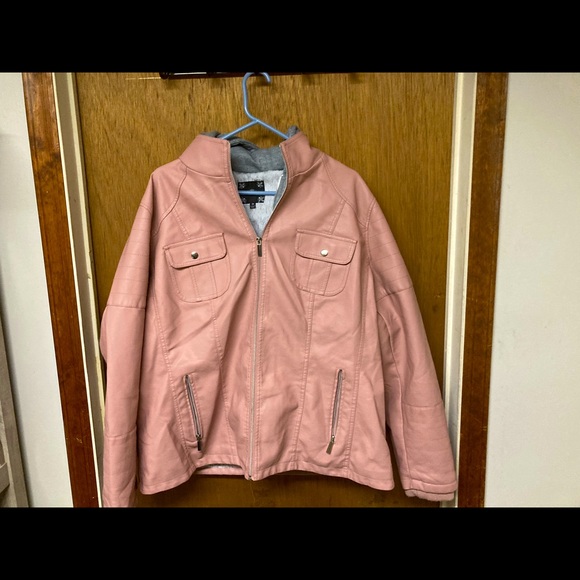 Royalty For Me Jackets & Blazers - Faux Fur Lined Jacket in Blush with Hood